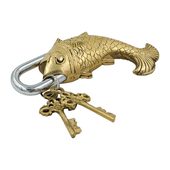 Metal Functional Brass Fish Pad Lock (7inch) - Picture 2 of 2